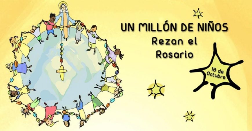 Los niños rezan por las poblaciones que sufren por la guerra